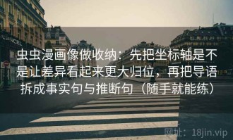 虫虫漫画像做收纳：先把坐标轴是不是让差异看起来更大归位，再把导语拆成事实句与推断句（随手就能练）